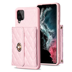 Funda Silicona Goma de Cuero Carcasa BF3 para Samsung Galaxy A12 Nacho Oro Rosa