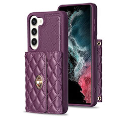 Funda Silicona Goma de Cuero Carcasa BF3 para Samsung Galaxy S22 Plus 5G Morado