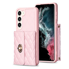 Funda Silicona Goma de Cuero Carcasa BF3 para Samsung Galaxy S22 Plus 5G Oro Rosa