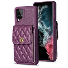 Funda Silicona Goma de Cuero Carcasa BF4 para Samsung Galaxy F12 Morado