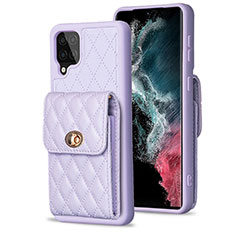 Funda Silicona Goma de Cuero Carcasa BF4 para Samsung Galaxy M12 Purpura Claro