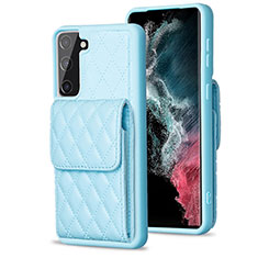 Funda Silicona Goma de Cuero Carcasa BF4 para Samsung Galaxy S21 FE 5G Azul Cielo