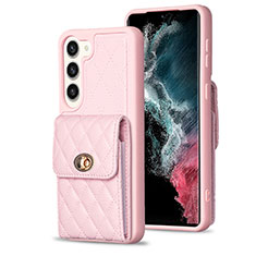 Funda Silicona Goma de Cuero Carcasa BF4 para Samsung Galaxy S23 5G Oro Rosa