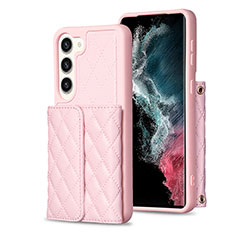 Funda Silicona Goma de Cuero Carcasa BF6 para Samsung Galaxy S22 5G Oro Rosa