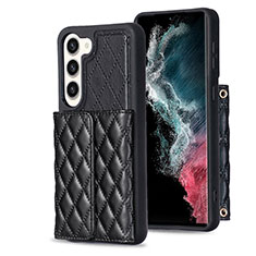 Funda Silicona Goma de Cuero Carcasa BF6 para Samsung Galaxy S22 Plus 5G Negro