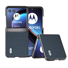 Funda Silicona Goma de Cuero Carcasa BH4 para Motorola Moto Razr 40 Ultra 5G Azul