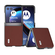 Funda Silicona Goma de Cuero Carcasa BH5 para Motorola Moto Razr 40 Ultra 5G Marron