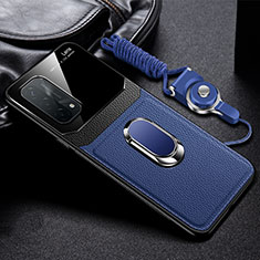 Funda Silicona Goma de Cuero Carcasa con Magnetico FL1 para OnePlus Nord N200 5G Azul