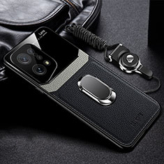 Funda Silicona Goma de Cuero Carcasa con Magnetico FL1 para Oppo Find X5 Pro 5G Negro