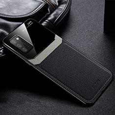 Funda Silicona Goma de Cuero Carcasa con Magnetico FL1 para Samsung Galaxy A02s Negro