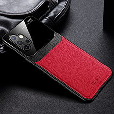 Funda Silicona Goma de Cuero Carcasa con Magnetico FL1 para Samsung Galaxy A32 5G Rojo
