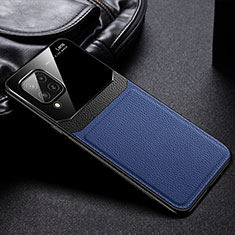Funda Silicona Goma de Cuero Carcasa con Magnetico FL1 para Samsung Galaxy M32 4G Azul