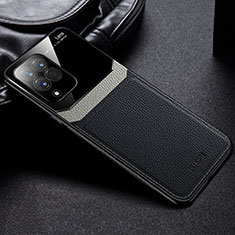 Funda Silicona Goma de Cuero Carcasa con Magnetico FL1 para Samsung Galaxy M33 5G Negro