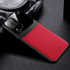 Funda Silicona Goma de Cuero Carcasa con Magnetico FL1 para Samsung Galaxy M33 5G Rojo