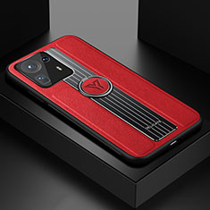 Funda Silicona Goma de Cuero Carcasa con Magnetico FL1 para Xiaomi Mi Mix 4 5G Rojo