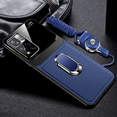 Funda Silicona Goma de Cuero Carcasa con Magnetico FL2 para Xiaomi Mi 11i 5G (2022) Azul