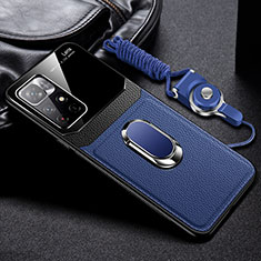 Funda Silicona Goma de Cuero Carcasa con Magnetico FL2 para Xiaomi Redmi Note 11S 5G Azul