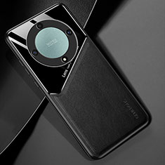 Funda Silicona Goma de Cuero Carcasa con Magnetico para Huawei Honor Magic5 Lite 5G Negro