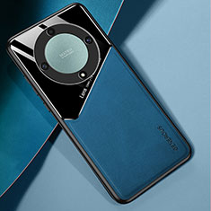 Funda Silicona Goma de Cuero Carcasa con Magnetico para Huawei Honor Magic6 Lite 5G Azul