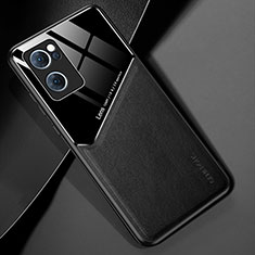 Funda Silicona Goma de Cuero Carcasa con Magnetico para Oppo Reno7 5G Negro