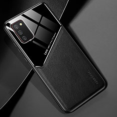 Funda Silicona Goma de Cuero Carcasa con Magnetico para Samsung Galaxy A02s Negro