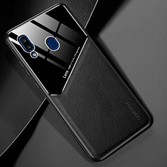 Funda Silicona Goma de Cuero Carcasa con Magnetico para Samsung Galaxy A20e Negro