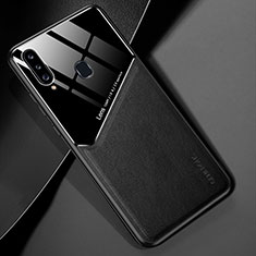 Funda Silicona Goma de Cuero Carcasa con Magnetico para Samsung Galaxy A20s Negro