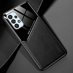 Funda Silicona Goma de Cuero Carcasa con Magnetico para Samsung Galaxy A53 5G Negro