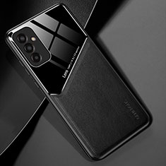 Funda Silicona Goma de Cuero Carcasa con Magnetico para Samsung Galaxy F13 4G Negro