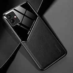 Funda Silicona Goma de Cuero Carcasa con Magnetico para Samsung Galaxy M04 Negro