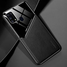 Funda Silicona Goma de Cuero Carcasa con Magnetico para Samsung Galaxy M31 Negro