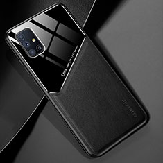 Funda Silicona Goma de Cuero Carcasa con Magnetico para Samsung Galaxy M51 Negro
