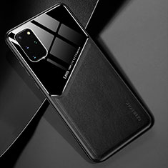 Funda Silicona Goma de Cuero Carcasa con Magnetico para Samsung Galaxy S20 Plus 5G Negro