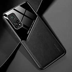 Funda Silicona Goma de Cuero Carcasa con Magnetico para Xiaomi Mi 10T Pro 5G Negro