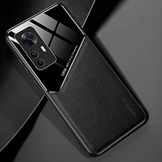 Funda Silicona Goma de Cuero Carcasa con Magnetico para Xiaomi Mi 12T Pro 5G Negro