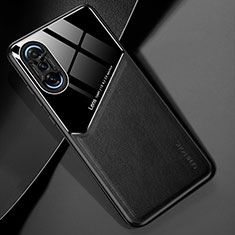 Funda Silicona Goma de Cuero Carcasa con Magnetico para Xiaomi Poco F3 GT 5G Negro