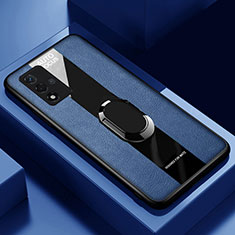 Funda Silicona Goma de Cuero Carcasa con Magnetico S01 para OnePlus Nord N200 5G Azul