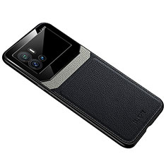 Funda Silicona Goma de Cuero Carcasa con Magnetico S01 para Vivo iQOO 9 Pro 5G Negro