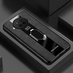 Funda Silicona Goma de Cuero Carcasa con Magnetico S01 para Xiaomi Mi 10i 5G Negro