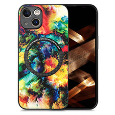 Funda Silicona Goma de Cuero Carcasa con Magnetico S01D para Apple iPhone 13 Multicolor