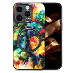 Funda Silicona Goma de Cuero Carcasa con Magnetico S01D para Apple iPhone 13 Pro Max Multicolor
