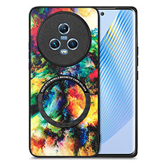Funda Silicona Goma de Cuero Carcasa con Magnetico S01D para Huawei Honor Magic5 5G Multicolor