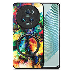 Funda Silicona Goma de Cuero Carcasa con Magnetico S01D para Huawei Honor Magic5 Pro 5G Multicolor