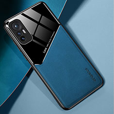 Funda Silicona Goma de Cuero Carcasa con Magnetico S02 para Xiaomi Mi 12 5G Azul