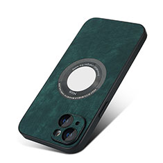 Funda Silicona Goma de Cuero Carcasa con Magnetico S07D para Apple iPhone 14 Verde