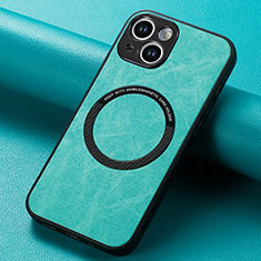 Funda Silicona Goma de Cuero Carcasa con Magnetico S11D para Apple iPhone 13 Verde