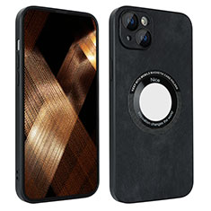 Funda Silicona Goma de Cuero Carcasa con Magnetico S14D para Apple iPhone 14 Negro
