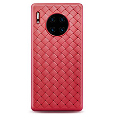 Funda Silicona Goma de Cuero Carcasa D01 para Huawei Mate 30 5G Rojo