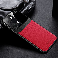 Funda Silicona Goma de Cuero Carcasa FL1 para OnePlus Ace 2V 5G Rojo