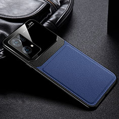 Funda Silicona Goma de Cuero Carcasa FL1 para Oppo Reno7 Pro 5G Azul